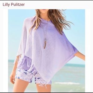 Lilly Pulitzer sweater shawl purple ombré